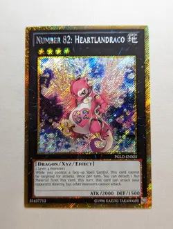 YuGiOh Number 82: Heartlandraco Gold Secret Rare PGLD-EN025 - LP - Image 1