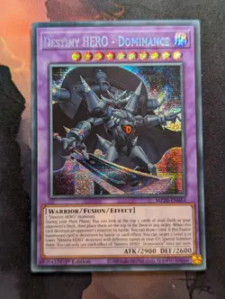 Yugioh Destiny Hero - Dominance MP20-EN064 Prismatic Secret Rare 1st Edition VLP - Image 1