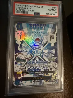 One Piece 2025 PRB02 Cross Guild Alternate Art Foil OP09-057 Buggy PSA 10 - Image 1