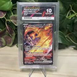 ACE 10 Team Rockets Moltres ex 229 SIR Destined Rivals Pokemon Card - Image 1