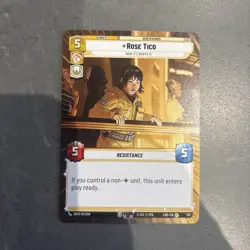 Star Wars Unlimited Rose Tico Hyperspace LAW 487 RARE Card - Lawless Time - Image 1