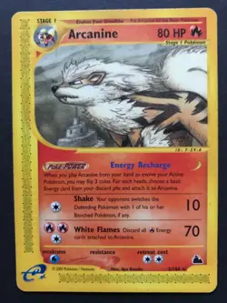 Arcanine 3/144 Skyridge RARE NON-HOLO NON HOLO Pokemon Card 2003 LP - Image 1