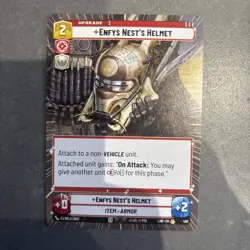 Star Wars Unlimited Enfys Nest's Helmet 450 Hyperspace RARE Card - Lawless Time - Image 1