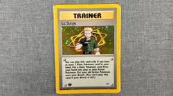 Lt. Surge 17/132 Gym Heroes First Edition Rare Holo Pokemon Card WOTC 2000 - Image 3