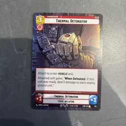 Star Wars Unlimited Thermal Detonator LAW 465 Hyperspace RARE Card Lawless Time - Image 1