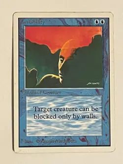 Invisibility Unlimited (1993) LP Blue Common MAGIC MTG CARD - Image 1