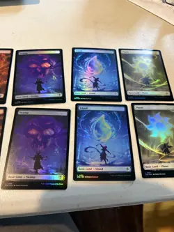 2 x mtg full art foil basic land set, 10 cards, Secrets of Strixhaven, unplayed - Image 3