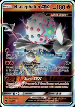 Blacephalon GX 52/214 Holo GX Rare Lost Thunder Pokemon Lightly Played - Image 1