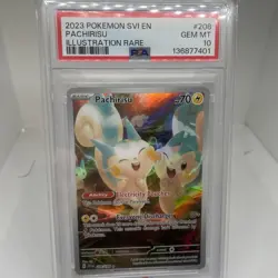 2023 Pokemon SVI En-Scarlet Violet Illustration Rare #208 Pachirisu PSA 10 - Image 1