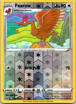 Fearow 112/163 UC Battle Styles Pokemon Reverse Holo NM - Image 1