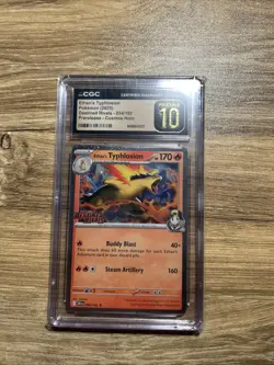 Pokemon Typhlosion 34/182 Destined Rivals Prerelease Cosmos Holo CGC 10 Pristine - Image 1