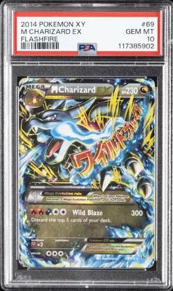 2014 POKEMON XY FLASHFIRE #69 M CHARIZARD EX PSA 10 - Image 1