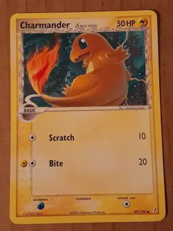 Pokemon Charmander 49/100 Crystal Guardians LP See Pictures - Image 1