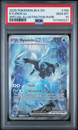 2025 POKEMON BLK EN-BLACK BOLT SPECIAL ILLUSTRATION RARE #165 KYUREM EX PSA 10 - Image 1
