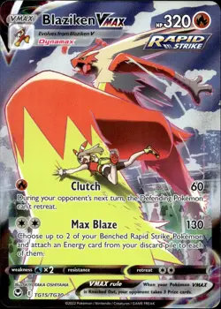 BLAZIKEN VMAX TG15/TG30 HOLO RARE VMAX SILVER TEMPEST TRAINER GALLERY POKEMON - Image 1