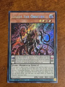 Shade the Obscure BLZD-EN083 Secret Rare Yugioh 1st Edition Blazing Dominion - Image 1