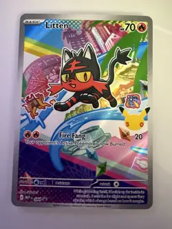 Litten Holo Mega Evo Promo Pokemon Card Collection 44 NM - Image 1