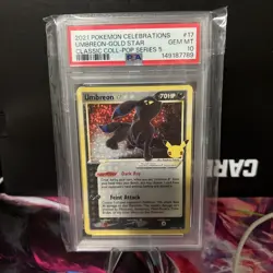 Pokemon Celebrations Umbreon Gold Star Holo Card 17/17 PSA 10 - Image 1