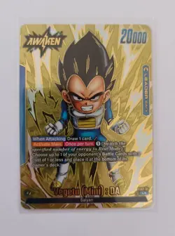 DBS Dragon Ball Fusion World FS07-01 Vegeta Mini Leader ALT Winner Trading Card - Image 1