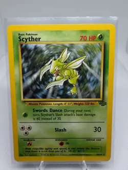 Pokemon TCG Scyther 26/64 Jungle Non Holo Unlimited Rare WOTC Card - Image 1