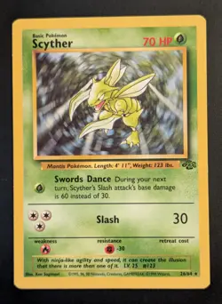 Pokemon Scyther 26/64 Jungle Rare WOTC 1999 Vintage Non-Holo - Image 1