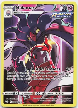 Malamar TG06/TG30 Holo Silver Tempest Trainer Gallery Pokemon NM - Image 1