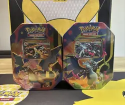 Pokemon Mega Charizard X & Y Collector Tins Set of 2 – Sealed Pair - Image 1