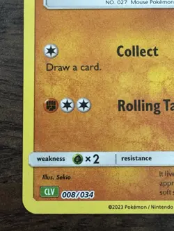 🟤 Sandshrew 008/034 CLV 🟤 Pokemon TCG Classic Collection NM Holo - Image 4