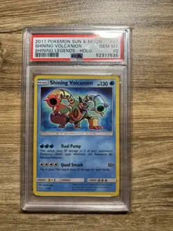 2017 Pokemon S&M Shining Legends #27 Shining Volcanion Holo PSA 10 Gem Mint - Image 1