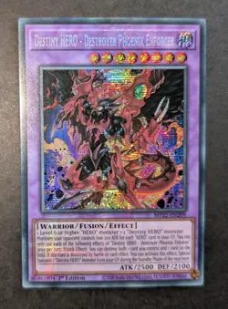 Yugioh Destiny HERO Destroyeh Phoenix Enforcer MP22-EN209 Prismatic Secret Rare - Image 2