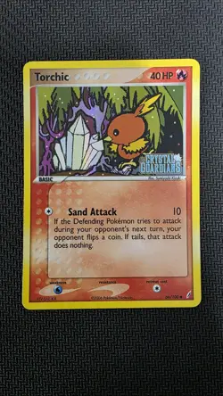Torchic 66/100 EX Crystal Guardians Stamp Pokemon Card Reverse Holo Rare - Image 1