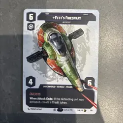 Star Wars Unlimited Fett's Firespray LAW 814 Prestige RARE Card - Lawless Time - Image 1