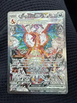 Pokemon TCG Charizard EX Obsidian Flames Holo Card 223/197 - Image 1