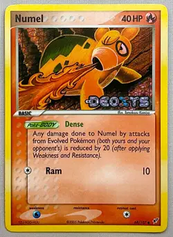 Pokemon Numel #68/107 Reverse Holo - 2005 EX Deoxys - NM or Better Condition! - Image 1