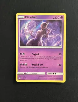 Mewtwo 12/18Ultra Rare Detective Pikachu Pokemon TCG Near Mint - Image 1