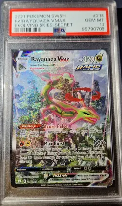 2021 Pokemon Swsh FA/Rayquaza Vmax Evolving Skies-Secret PSA 10 - Image 3