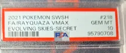 2021 Pokemon Swsh FA/Rayquaza Vmax Evolving Skies-Secret PSA 10 - Image 4