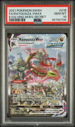 2021 Pokemon Swsh FA/Rayquaza Vmax Evolving Skies-Secret PSA 10 - Image 5