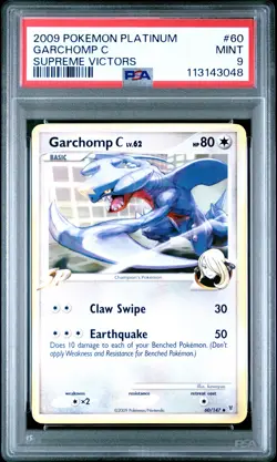 2009 POKEMON PLATINUM SUPREME VICTORS #60 GARCHOMP C PSA 9 - Image 1