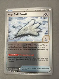 Pokemon TCG * Antique Sail Fossil 69/088 REVERSE HOLO * ME Perfect Order * NM - Image 1