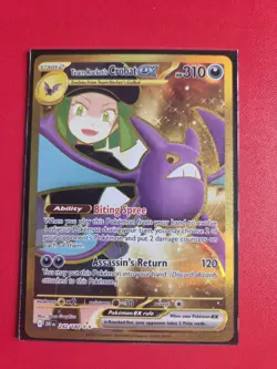 Team Rocket's Crobat Ex 242/182 - Destined Rivals - Near Mint Gold Pokemon Card - Image 3
