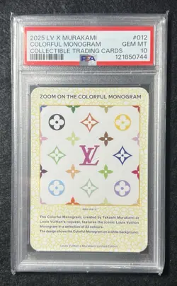 PSA10 LOUIS VUITTON x MURAKAMI Trading card LV ZOOM ON THE COLORFUL MONOGRAM 012 - Image 1