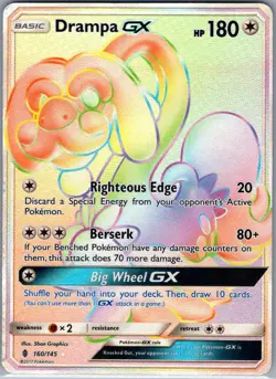 Drampa GX (Secret) 160/145 SM - Guardians Rising - Pokemon Card - NM - Image 1