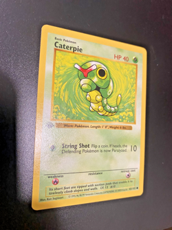 Caterpie 45/102 1st Edition Shadowless Base Set Regular NM - Pokemon Card - Image 2