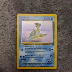 Rare Holo Lapras 10/62 - WOTC Fossil Set 1999 - Pokemon Card - Lightly Played - Image 1