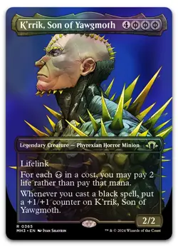 K'rrik, Son of Yawgmoth (Borderless) #365 (Foil) NM Modern Horizons 3 Magic MTG - Image 1