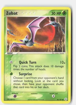 Zubat 83/101 Common Hidden Legends Pokemon Near Mint - Image 1