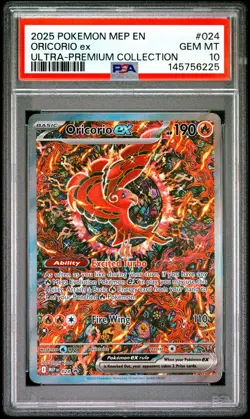 2025 POKEMON MEP EN-ME BLACK STAR PROMO #024 ORICORIO EX PSA 10 - Image 1