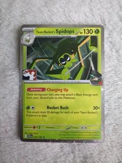Pokemon Team Rocket's Spidops 020/182 play pack Series 8 cosmos holo - Image 1