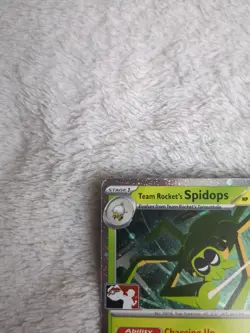 Pokemon Team Rocket's Spidops 020/182 play pack Series 8 cosmos holo - Image 2